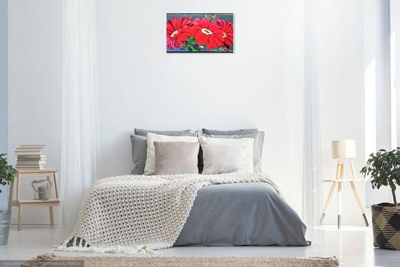 Quadro Grandes para Quarto e Sala Gérberas Vermelhas