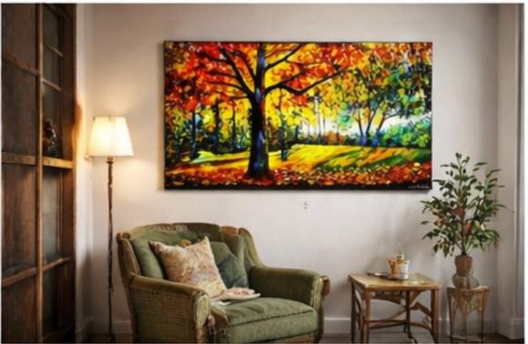 Quadro Grandes para Sala e Quarto Paisagem Presente de Natal