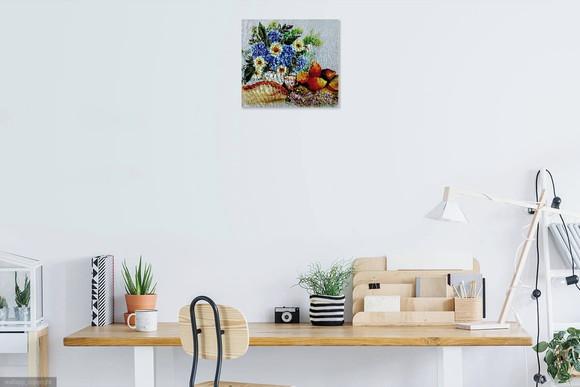 Quadro Natureza Morta Frutas Flores Manga Presente de Natal