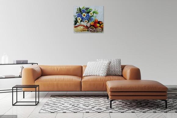 Quadro Natureza Morta Frutas Flores Manga Presente de Natal
