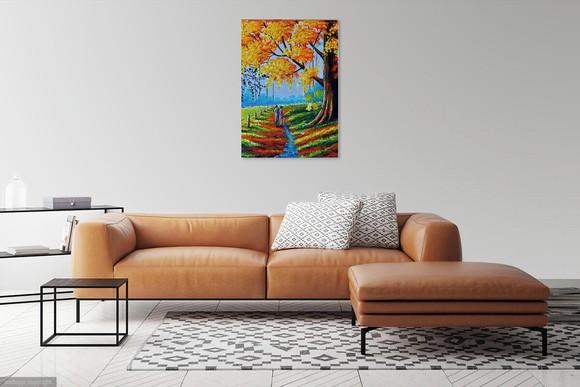 Quadro Paisagem Caminho da Felicidade Presente de Natal