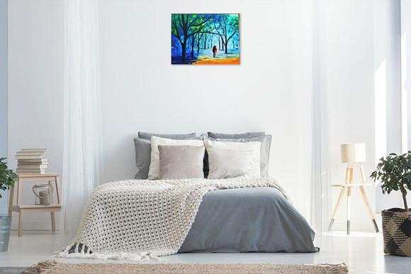 Quadro Paisagem Abstrato Moderno Love Amor Presente de Natal