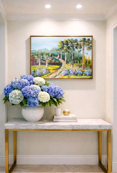Quadro Paisagem Campo Caminho Pinheiros Presente de Natal
