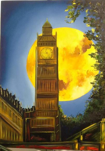 Quadro Paisagem Urbana Londres Uk Big Ben Presente de Natal