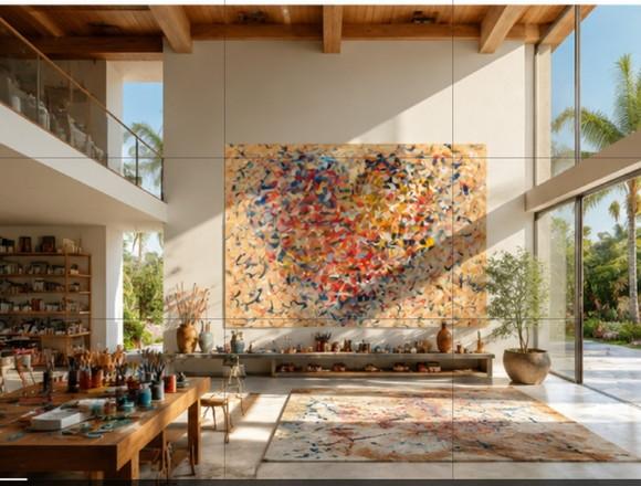 Quadro para Casa Decorativo para Sala Pintura Tela Coração