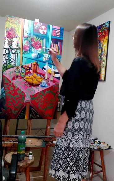 Quadro para Sala de Jantar Cozinha Gourmet Pntura em Tela