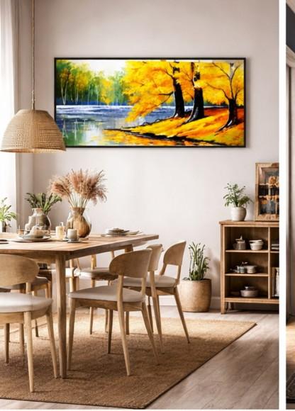 Quadro para Sala e Quarto Pintura Paisagem Presente de Natal