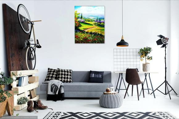Quadro para Sala e Quarto Pintura Paisagem Presente de Natal