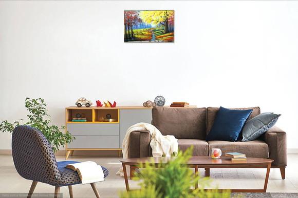 Quadro para Sala e Quarto Pintura Paisagem Presente de Natal