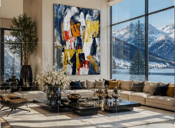 Quadro para Sala e Quarto Tela Abstrato Moderno Black Friday