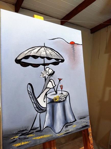 Quadro para Sala e Quarto Vinho Mulher Vinho Black