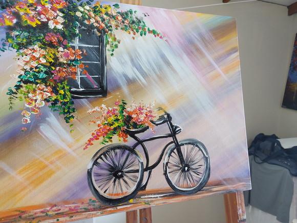Quadro para Sala Pintura Bike Ciclista Esporte Black Friday