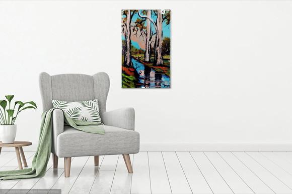 Quadro para Sala Pintura em Tela Paisagem Presente de Natal