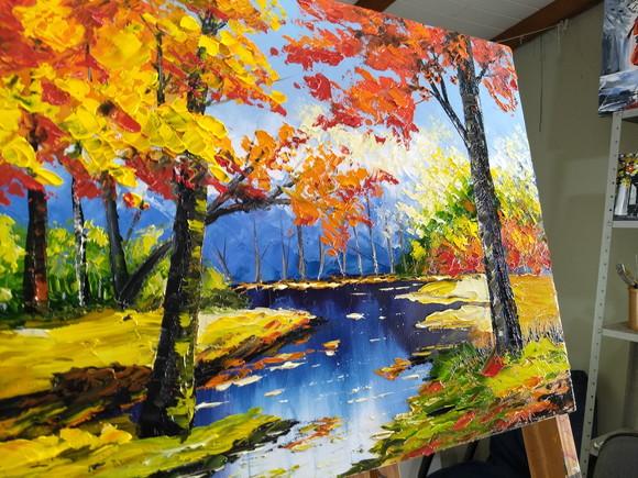 Quadro para Sala Pintura em Tela Paisagem Presente de Natal