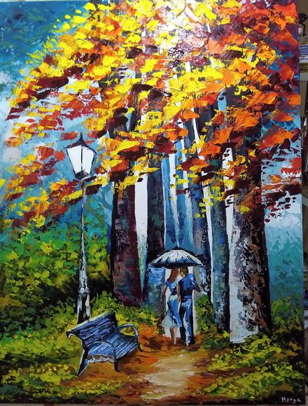 Quadro para Sala Pintura em Tela Paisagem Presente de Natal