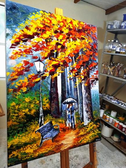 Quadro para Sala Pintura em Tela Paisagem Presente de Natal