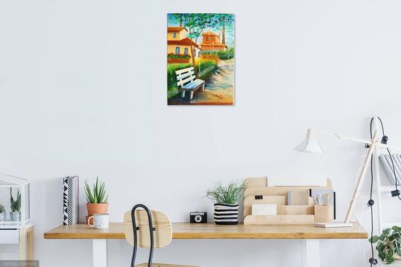 Quadro para Sala Pintura em Tela Urbana Casario Black Friday
