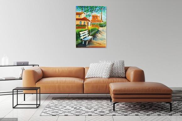 Quadro para Sala Pintura em Tela Urbana Casario Black Friday
