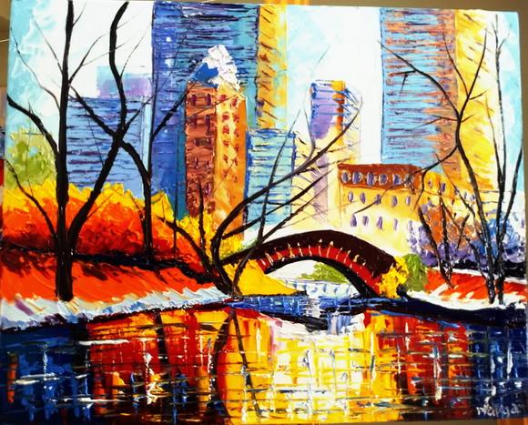 Quadro para Sala Pintura Eua Central Park Black Friday