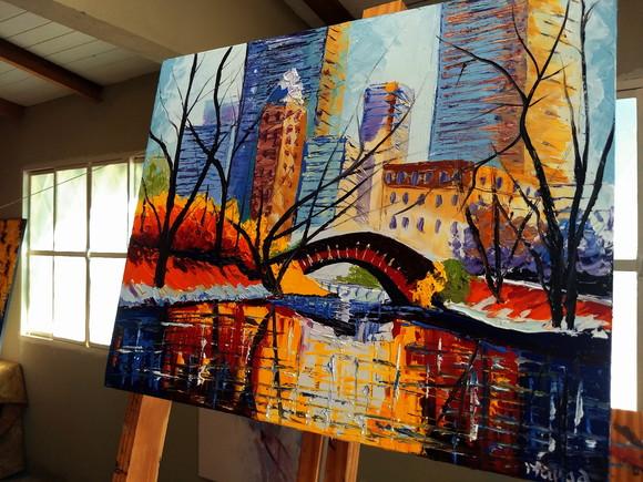 Quadro para Sala Pintura Eua Central Park Black Friday