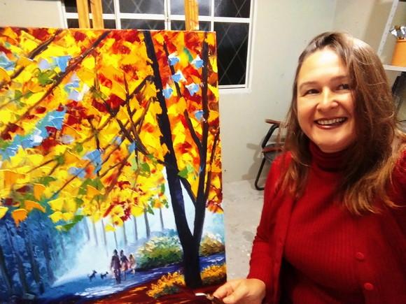 Quadro para Sala Pintura Família Unida Presente de Natal