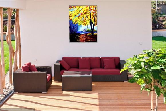 Quadro para Sala Pintura Família Unida Presente de Natal
