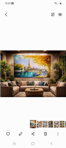 Quadro para Sala Tela Paisagem París Ponte Alexandre Iii