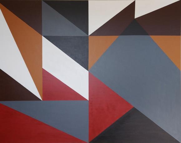 Quadro Pintura em Tela Abstrato Moderno Geométrico