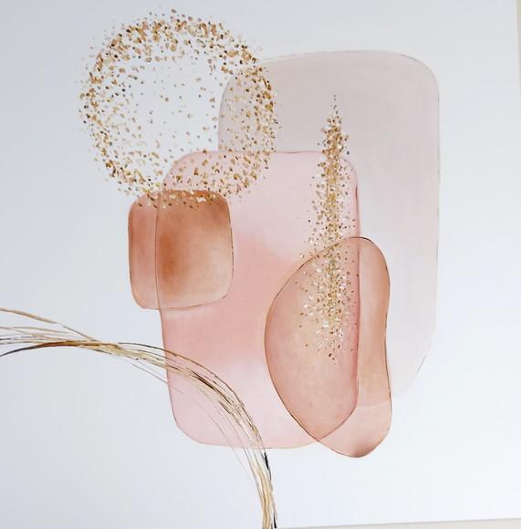Quadro Pintura em Tela Abstrato Moderno Pintura Orgânica