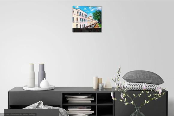 Quadro Pintura em Tela Paisagem Urbana São Luís Maranhão