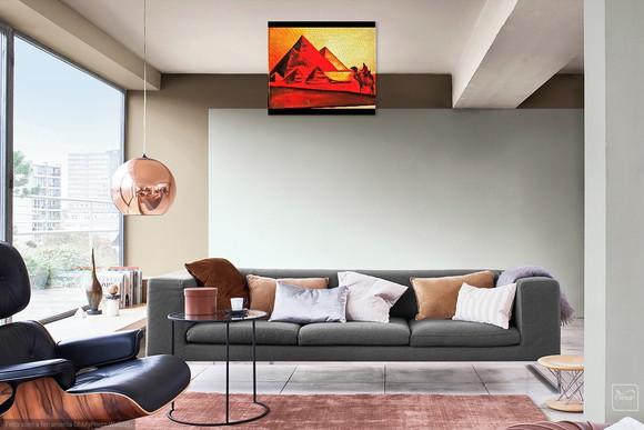 Quadro Pintura em Tela Pirâmides do Egito Presente de Natal