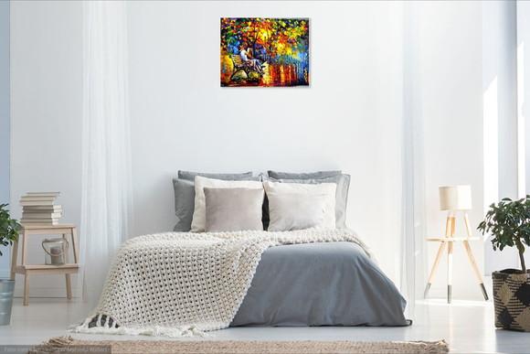 Quadro Pintura Tela Paisagem Abstrato Moderno Beijo Molhado