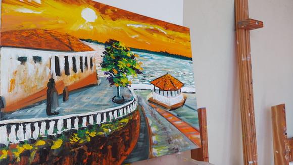 Quadro Pintura Tela Paisagem Urbana São Luís Maranhão