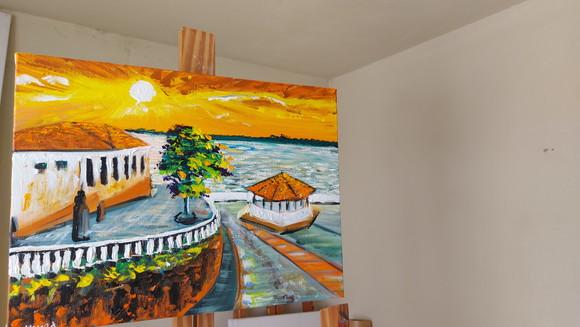 Quadro Pintura Tela Paisagem Urbana São Luís Maranhão