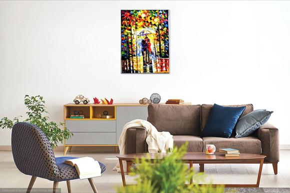 Quadro Pintura Urbana Abstrato Beijo Quente Black Friday