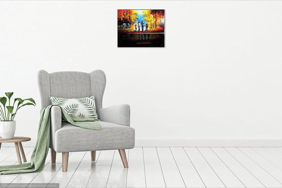 Quadro Sala e Quarto Parque Família Feliz Presente de Natal
