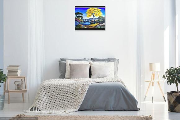 Quadro Sala e Quarto Pintura Tela Paisagem Presente de Natal