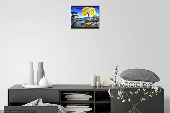 Quadro Sala e Quarto Pintura Tela Paisagem Presente de Natal