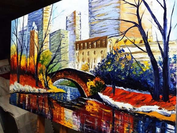 Quadro Sala Paisagem Urbana Central Park Presente de Natal