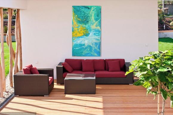 Quadro Sala Quarto Pouring Fluido Abstrato Presente de Natal