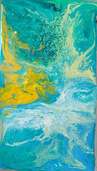 Quadro Sala Quarto Pouring Fluido Abstrato Presente de Natal