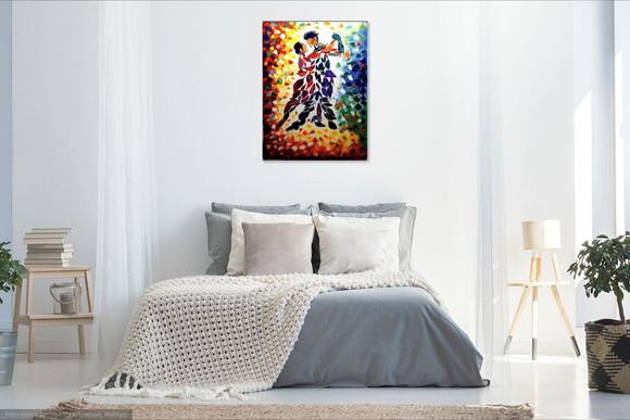 Quadros Abstrato Moderno Casal Dança Presente de Natal