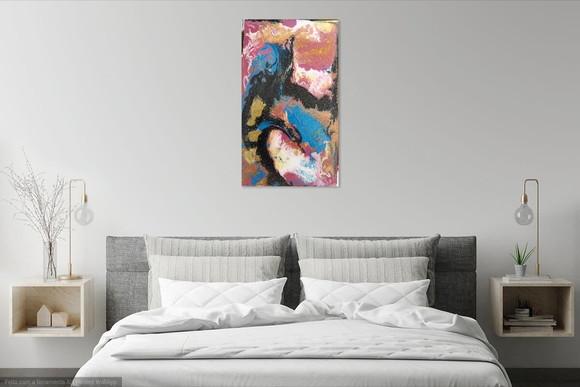 Quadros Abstrato Moderno Fluido Multicor Presente de Natal
