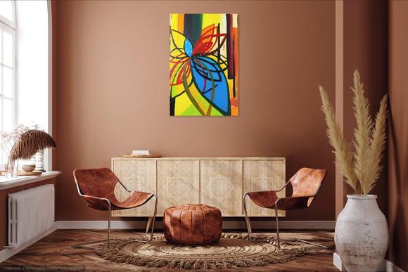 Quadros Abstrato Moderno Linha Geométrica Presente de Natal