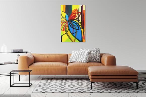 Quadros Abstrato Moderno Linha Geométrica Presente de Natal