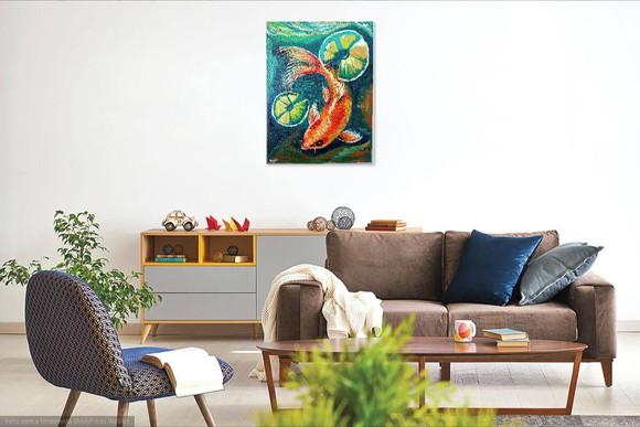 Quadros Decorativos Animais Carpa Peixe Presente de Natal