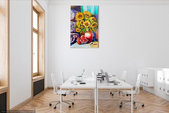 Quadros Decorativos Floral Girassóis Presente de Natal