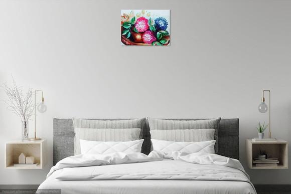 Quadros Decorativos Floral Hortênsias Presente de Natal