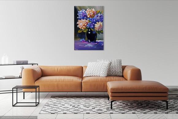 Quadros Decorativos Floral Hortênsias Presente de Natal