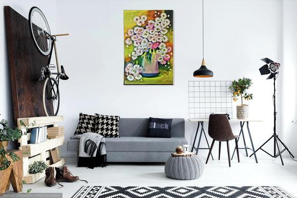 Quadros Decorativos Floral Margaridas Presente de Natal